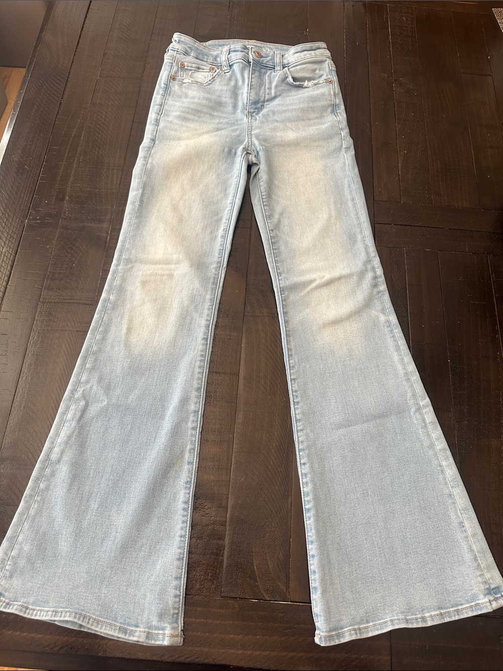 American Eagle Outfitters Pale Blue Flared Jeans